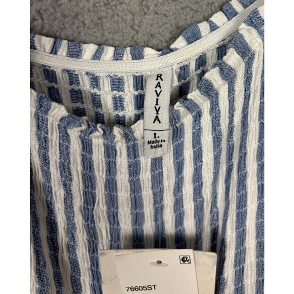 Raviya Women's Tiered Striped Dress Cover-up Multicolor Large New With Tags. - Picture 9 of 12